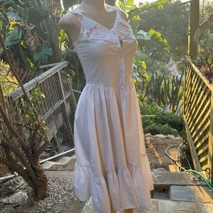 AMAZING vintage white collard maxi dress